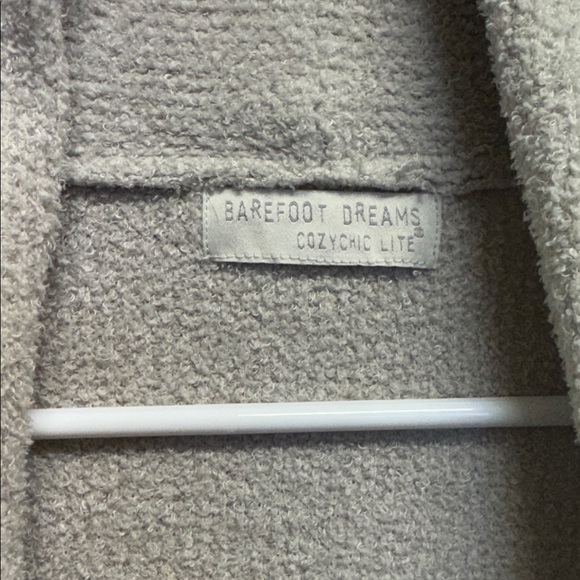 BAREFOOT DREAMS Cozy Chic Lite Cardigan Beige Soft Knit Pockets - Picture 2 of 9